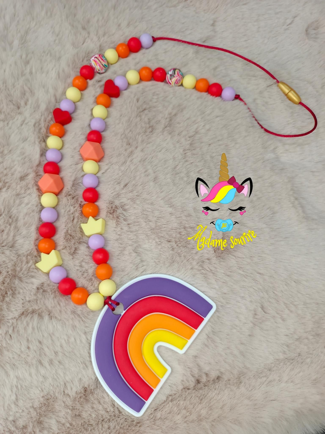 Collier à mâcher Arc-en-ciel 