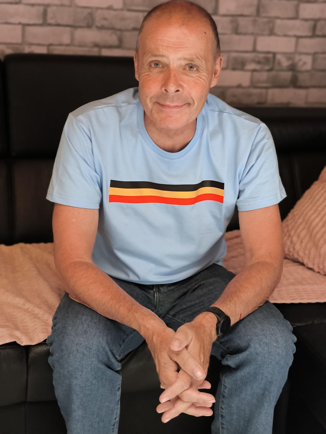 T-shirt fashion Biking drapeau belge