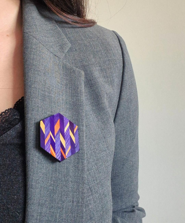 🔶 Broche Signature • Hexa Violet