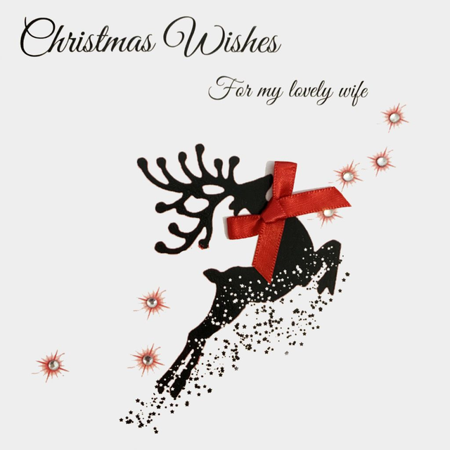 Silhouette Reindeer Bow - Wife