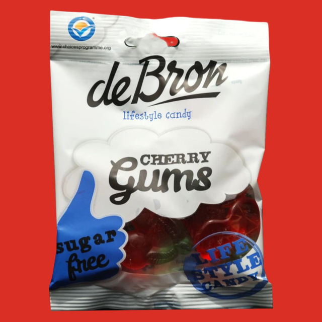 De Bron Cherry Gums Sugarfree 90 gram