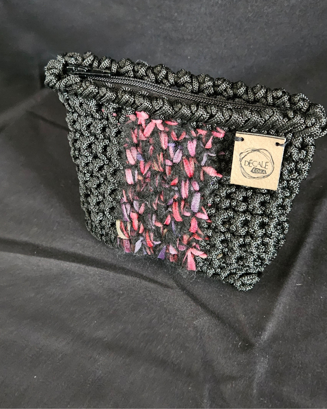 Porte-monnaie Amazone noir et bordeaux