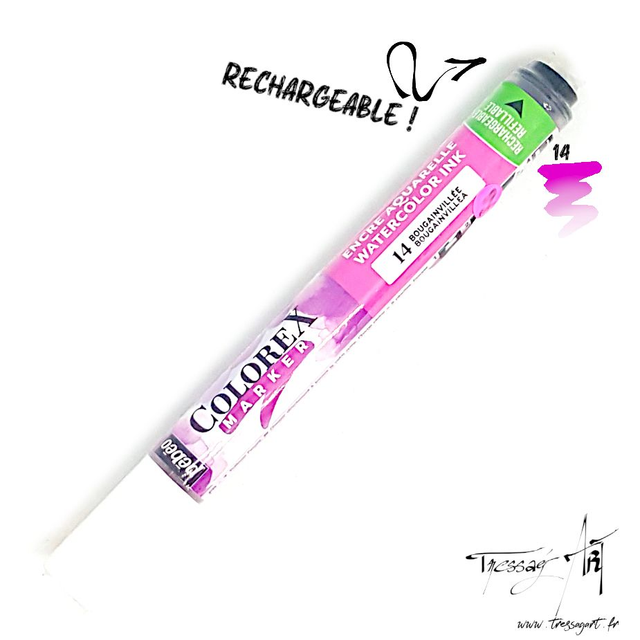 PEBEO - MARQUEUR AQUARELLE COLOREX - ROSE BOUGAINVILLEE - PB010014