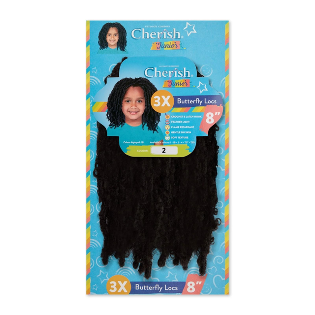Cherish Junior Bulk : 3X Butterfly Locs 8 (Col. 2)