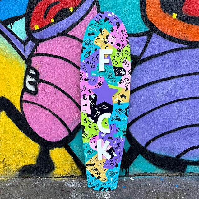 Planche de surf " F*CK "