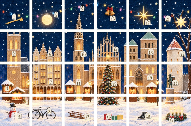Adventsbild – alle sechs Reihen (24 Felder)