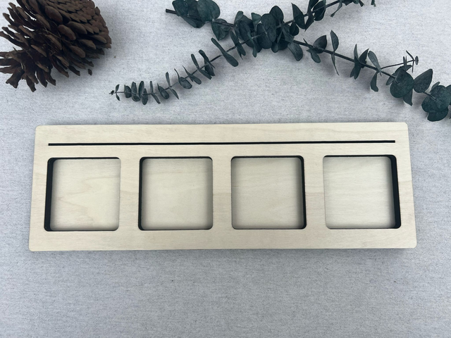 🃏 Plateau de Tri en Bois avec Porte-Carte 🎲