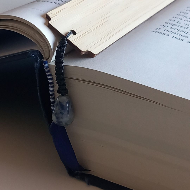 Marque-pages en bambou et Sodalite