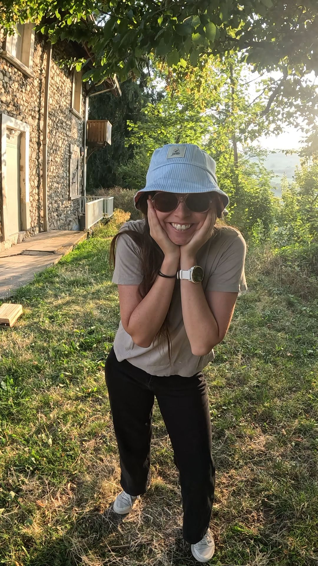 Bob à rayures bleues/rayures colorées