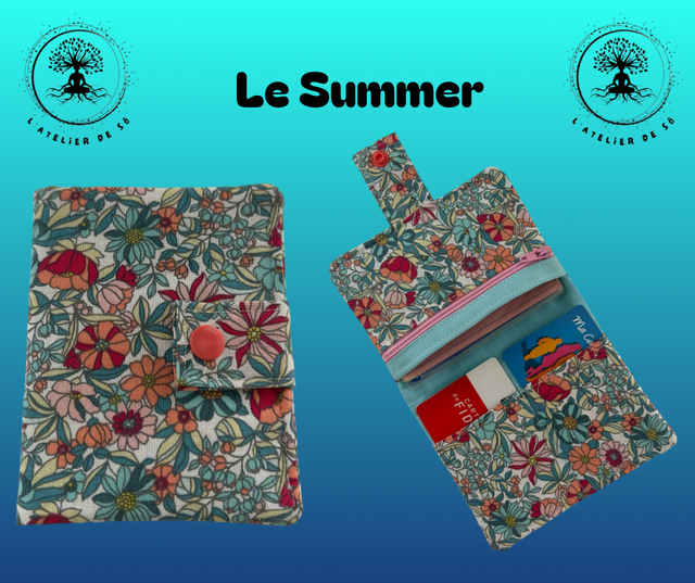 « Le Summer » petit portefeuille/porte monnaie