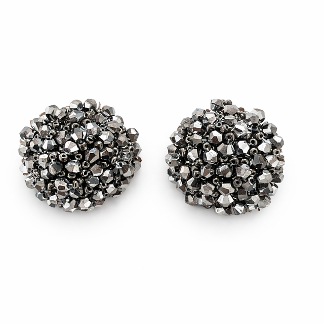 Pendientes cristal plata 