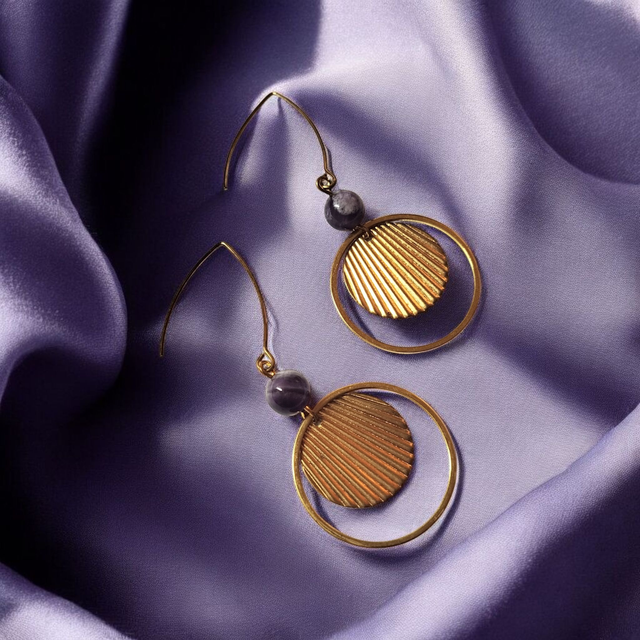 Boucles d&#039;oreilles lavande