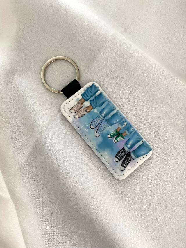 Porte clé pied de famille 4 personnes 