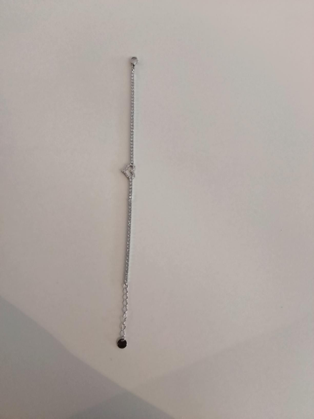 Bling bling hartje zilverkleurig