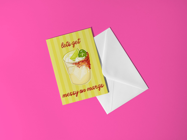 Let's Get Messy On Margs Cocktail Birthday Card