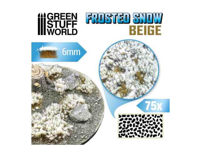 Touffes de Buissons - 6mm - Neige - BEIGE GSW 11789