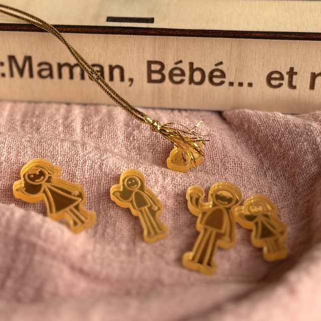 Miniature boule de Noël famille 