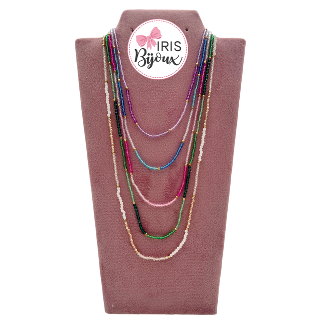 Collana micro perline colorate 