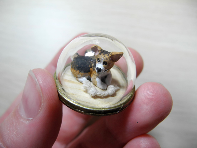 Corgi Miniature Necklace black