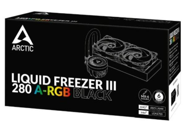 Arctic Liquid Freezer III A-RGB 280mm Liquid CPU Cooler, P14 PWM PST ARGB Fans &amp; ARGB PWM Controlled Pump, Black