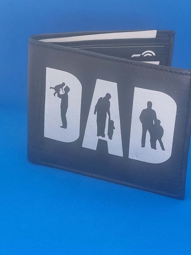 Hand Designed Wallets RFID Blocking + 8 Credit Card &amp; 1 ID Window Real Leather