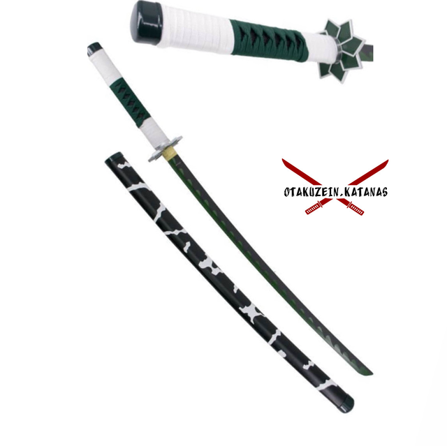 Katana Demon Slayer empuñada por Shinazugawa Sanemi