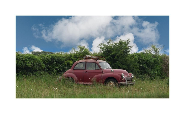 Morris Minor, County Mayo. 5" x 7 " Blank Greeting card with envelope. includes postage to all of Ireland.

