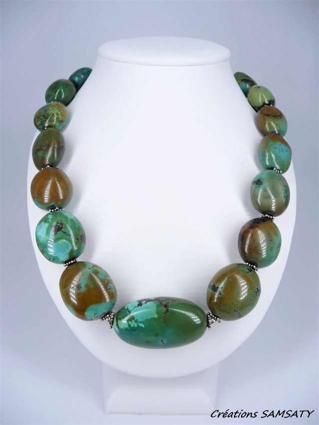 Collier turquoise tibétaine