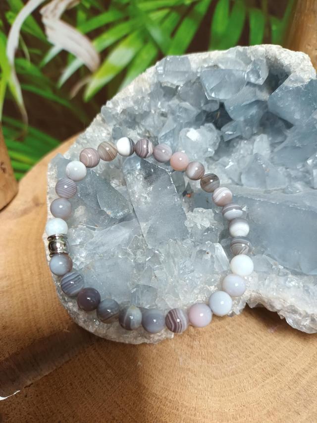Bracelet en agate botswana