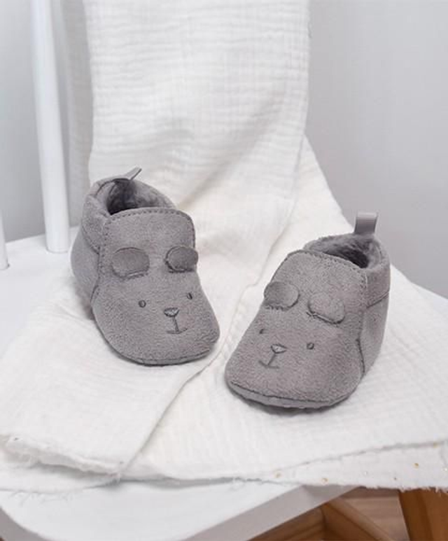 Chaussons bébé gris 0-6 mois
