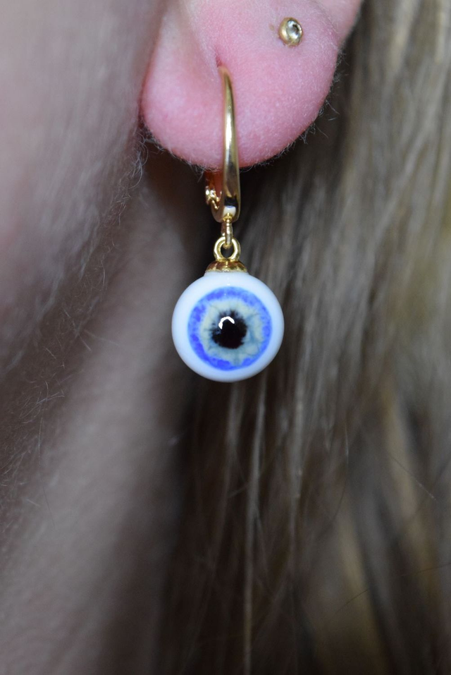 DORMEUSES OEIL DE GNOME MONTURE OR