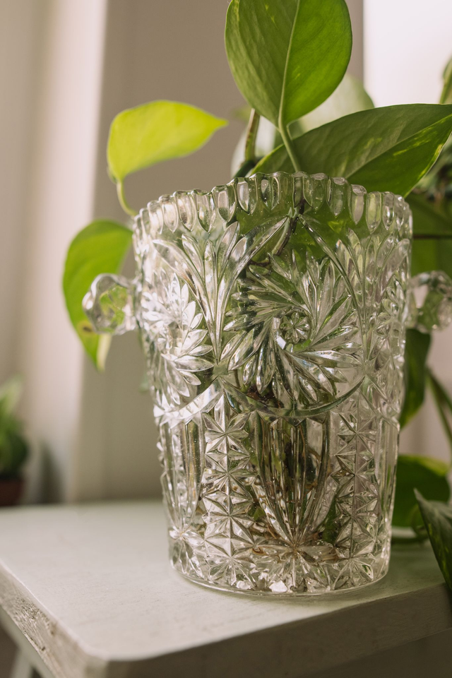 Seau à glace vintage en cristal ✨