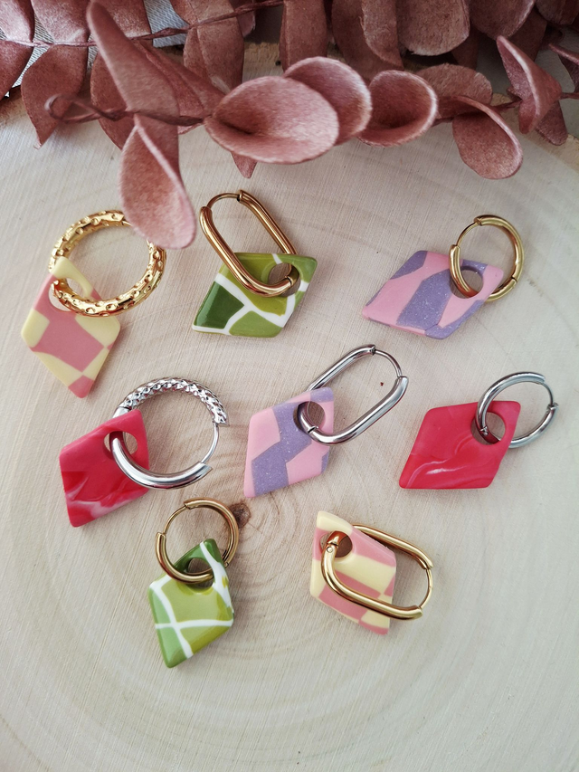 Pampilles Kira - color mix (sans créoles)