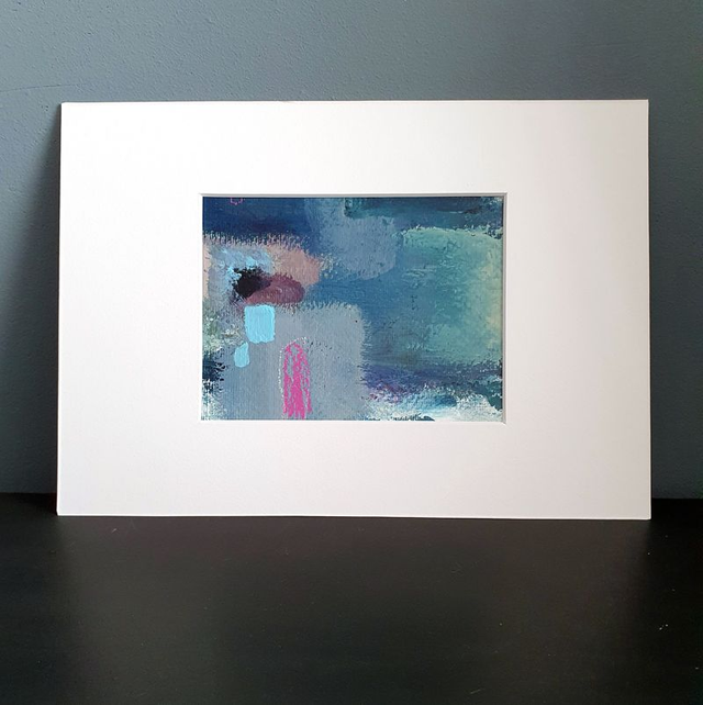 Poortje 003 - abstract schilderij met passepartout