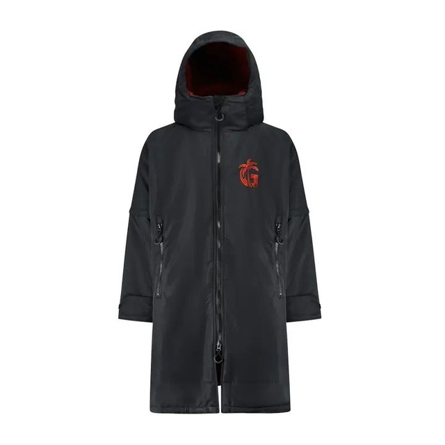 Gumbies S-Cape Robe - Black & Burgundy