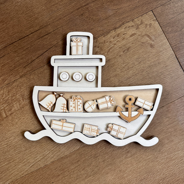 Pakjesboot/stoomboot (met cadeautjes)