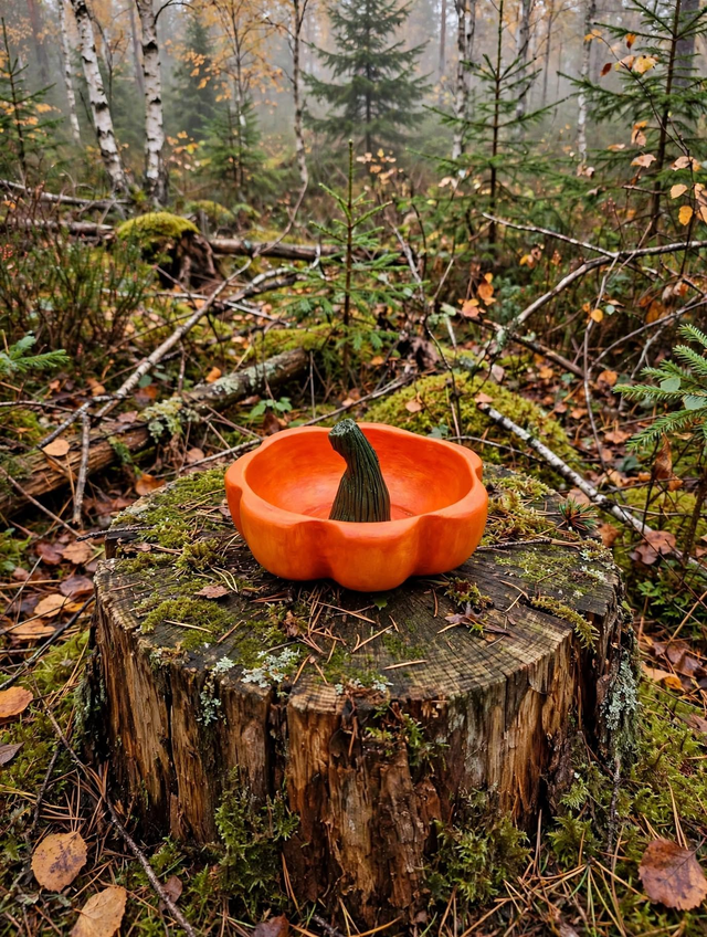 Citrouille inversée - Coupelle vide-poche