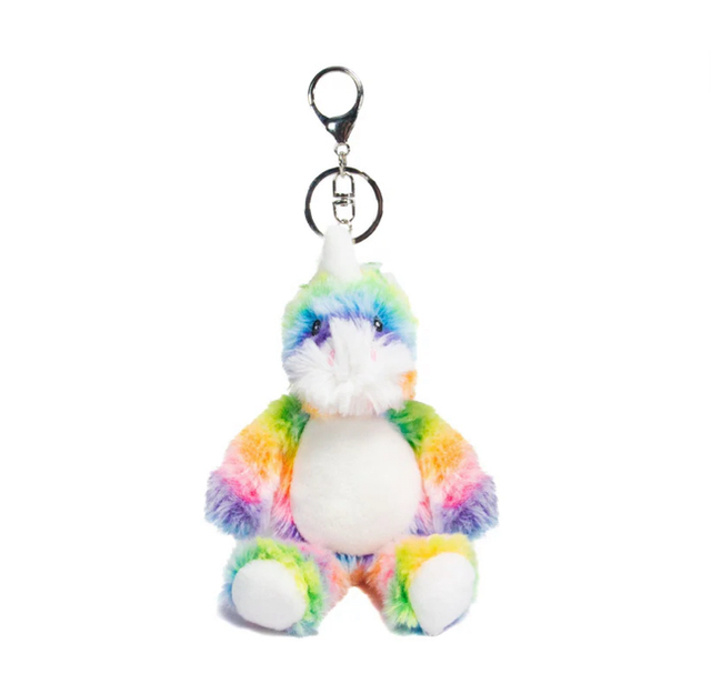 Personalised Keychain/Bag Tag - Plush Unicorn - Rainbow