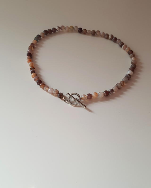 Collier Agate Botswana 