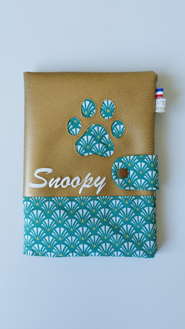 Protège carnet de santé personnalisé pour animal de compagnie * Collection Malaga *