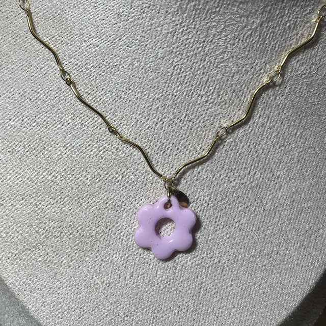 Collier Doré Rose Pastel