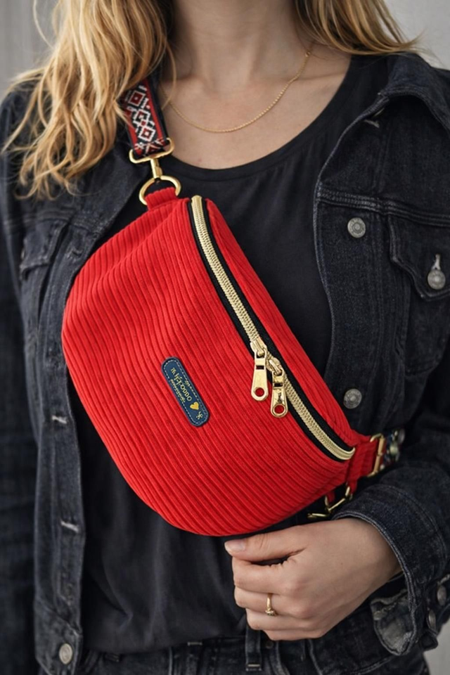 Sac banane rouge vermillon 