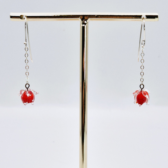 Boucles d'oreilles Clochettes rouges 