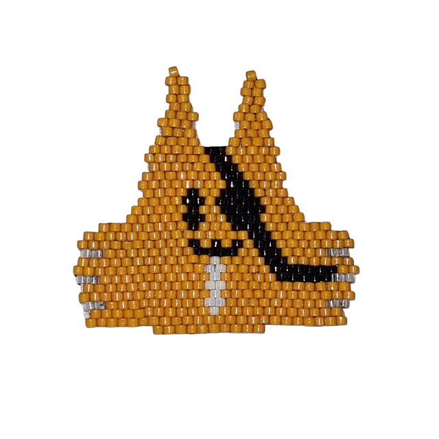 Broche Chat-Man collab avec CréaMain