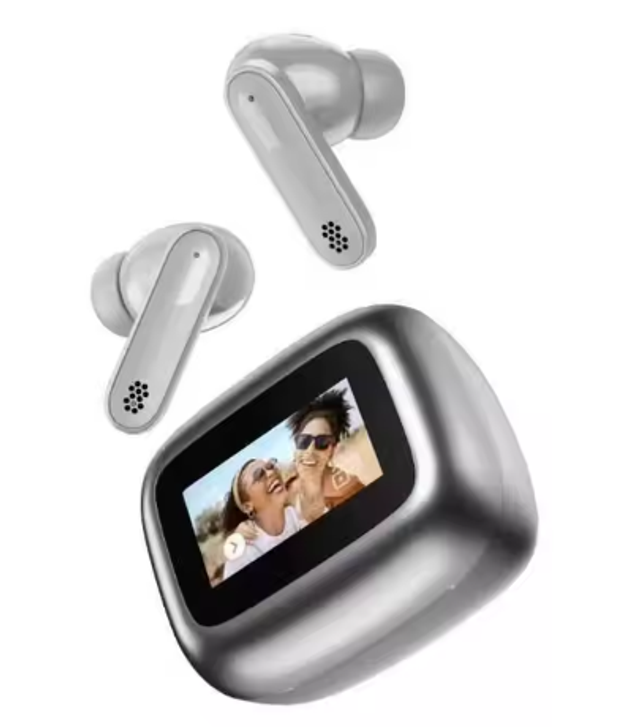 Écouteurs sans fil OEM TWS Écouteurs intra-auriculaires pour le jeu Écouteurs à écran LCD Bluetooth 5.4 Annulation active du bruit 