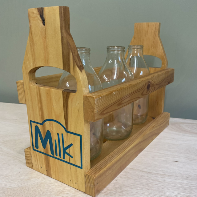 Wooden Milk Crate 