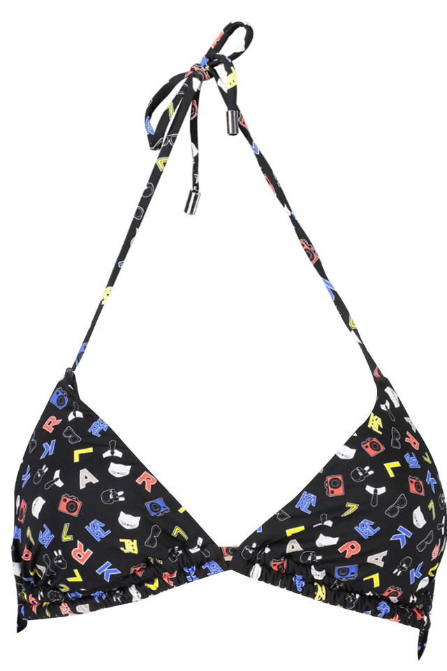 KARL LAGERFELD BEACHWEAR COSTUME PARTE SOPRA DONNA NERO