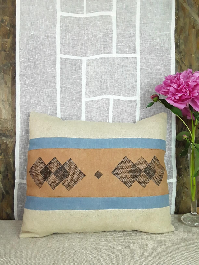 Coussin en lin collection PATCHWORK 