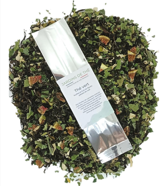 Thé vert -  figue et pétale de rose 