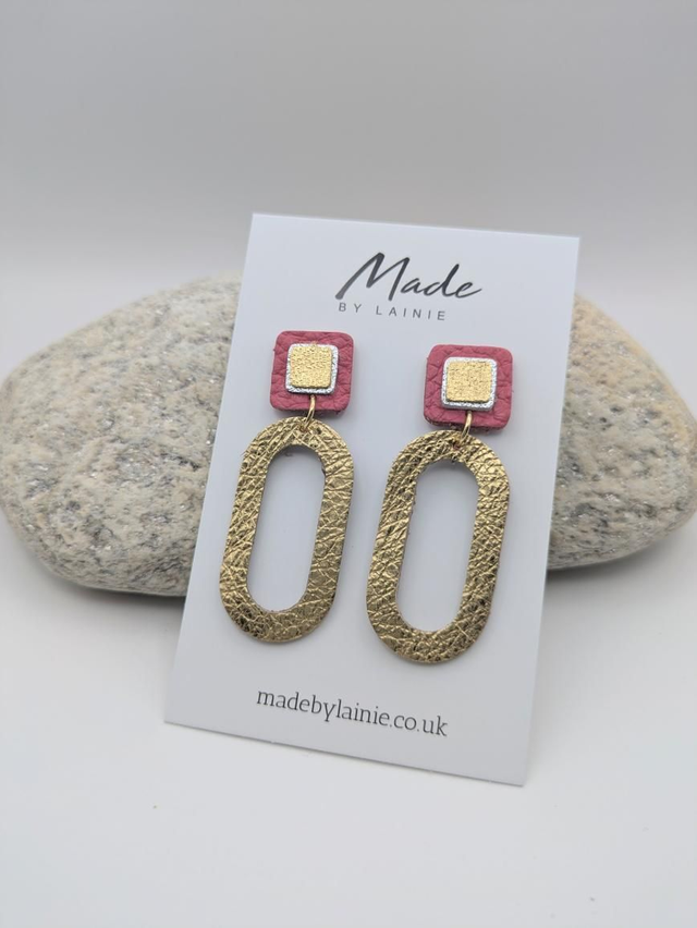 Oval Loop Drop Earrings (2)